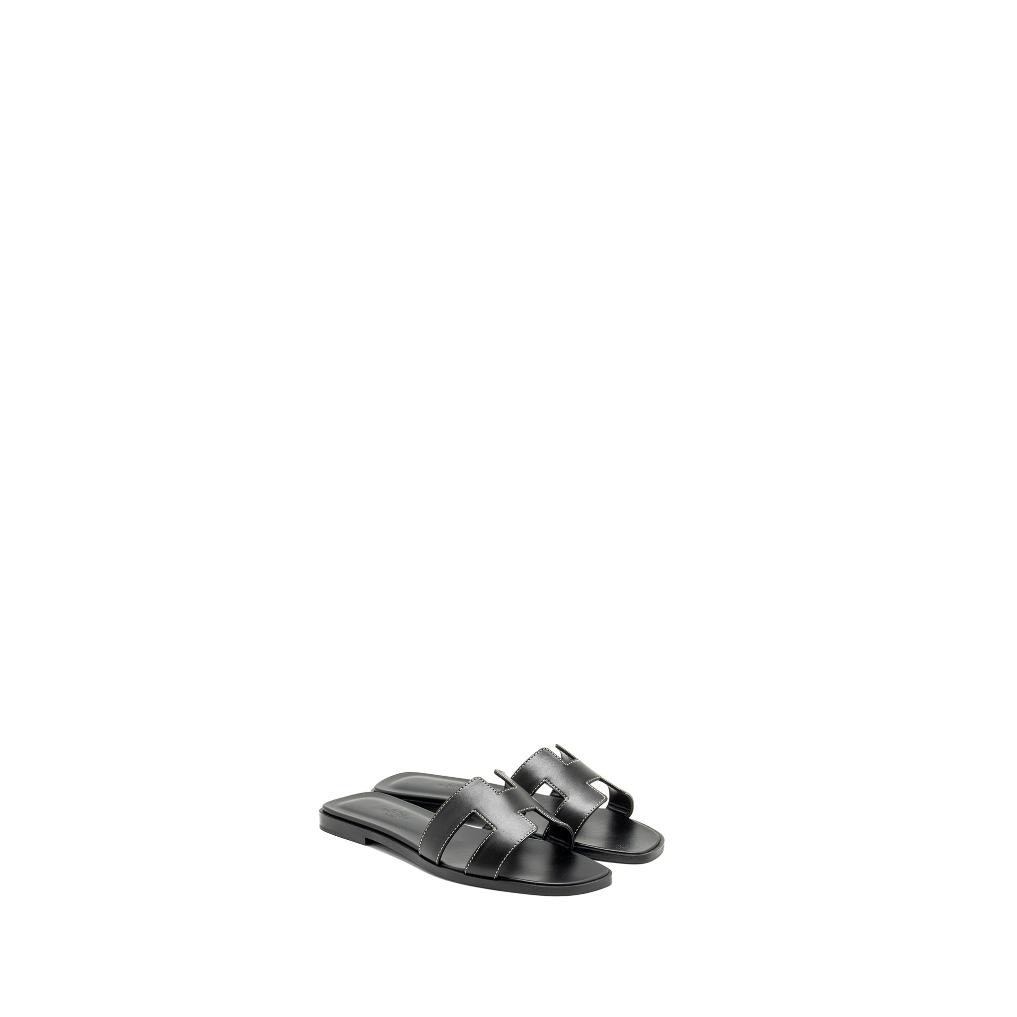 HERMES ORAN SANDAL BLACK