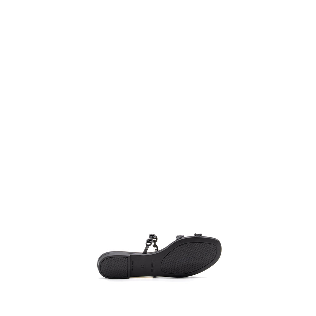 HERMES RIVAGE SANDALS RUBBER BLACK