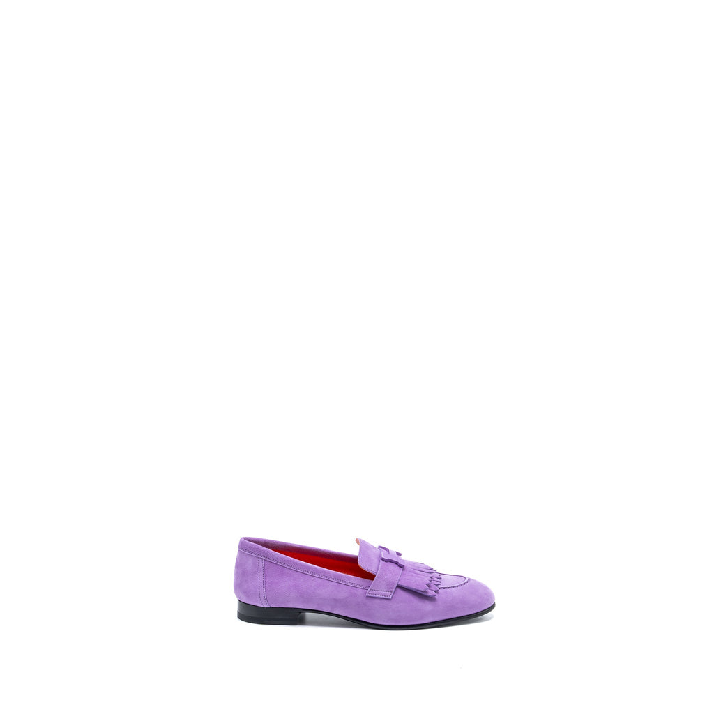 HERMES MOCASSINS ROYAL LOAFER SUEDE PURPLE