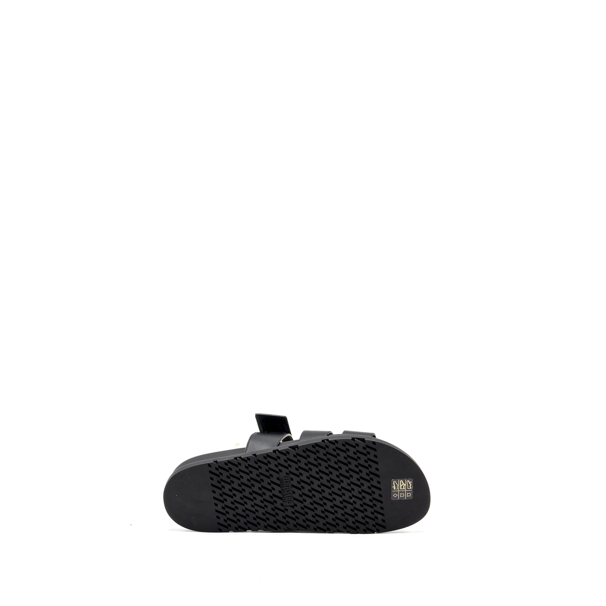 HERMES MEN'S CHYPRE SANDALS BLACK SHW