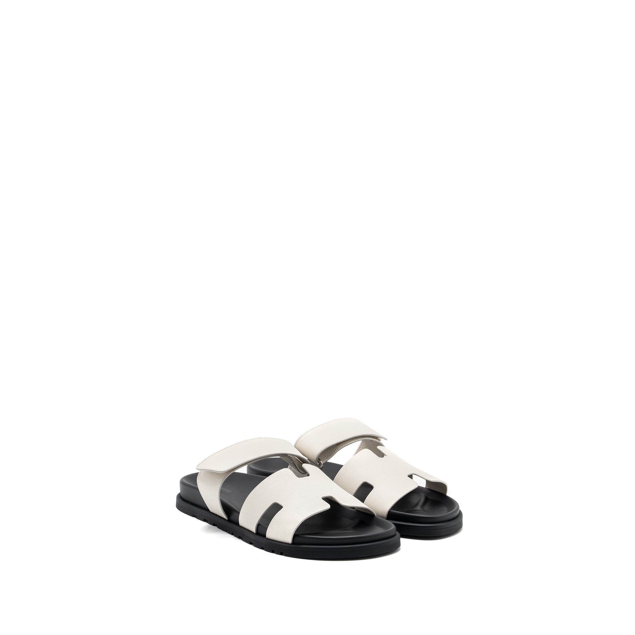 HERMES CHYPRE SANDALS EPSOM BEIGE GLAISE