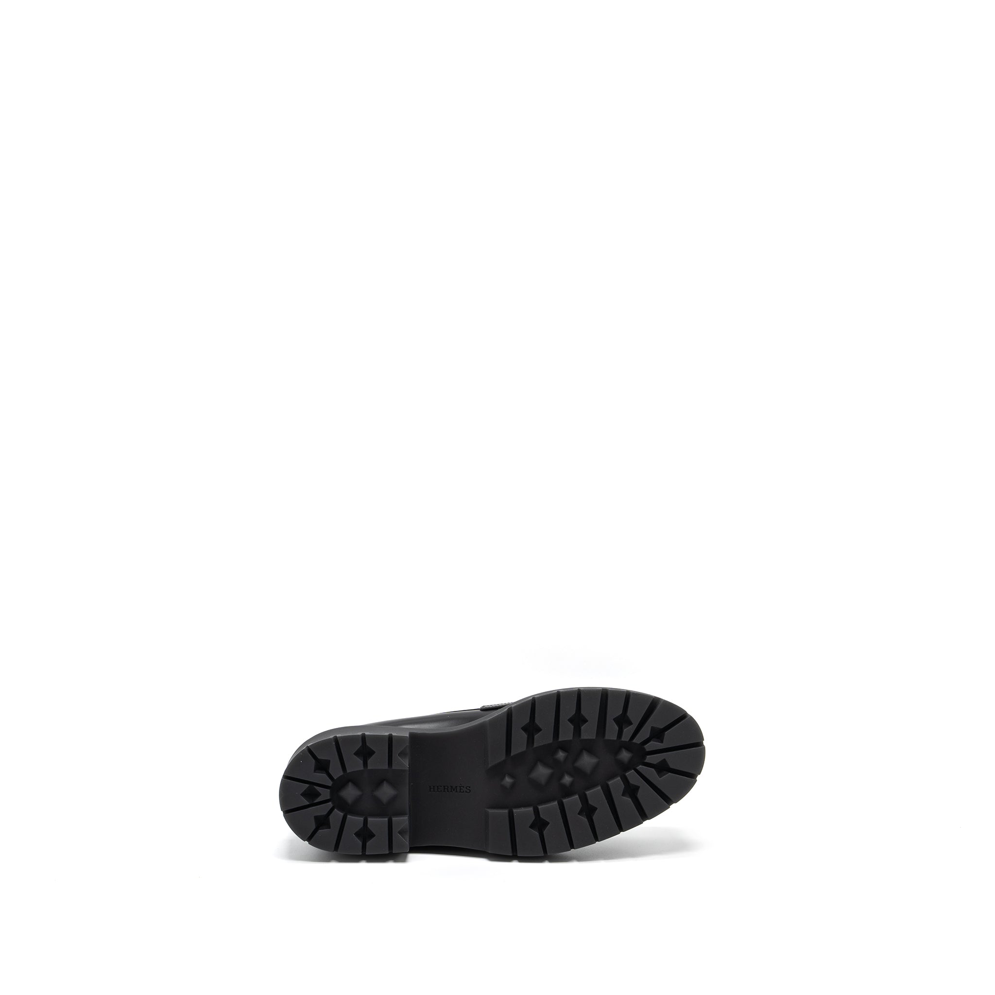 HERMES MOCASSINS HITCH LOAFER GLACÉD CALFSKIN BLACK