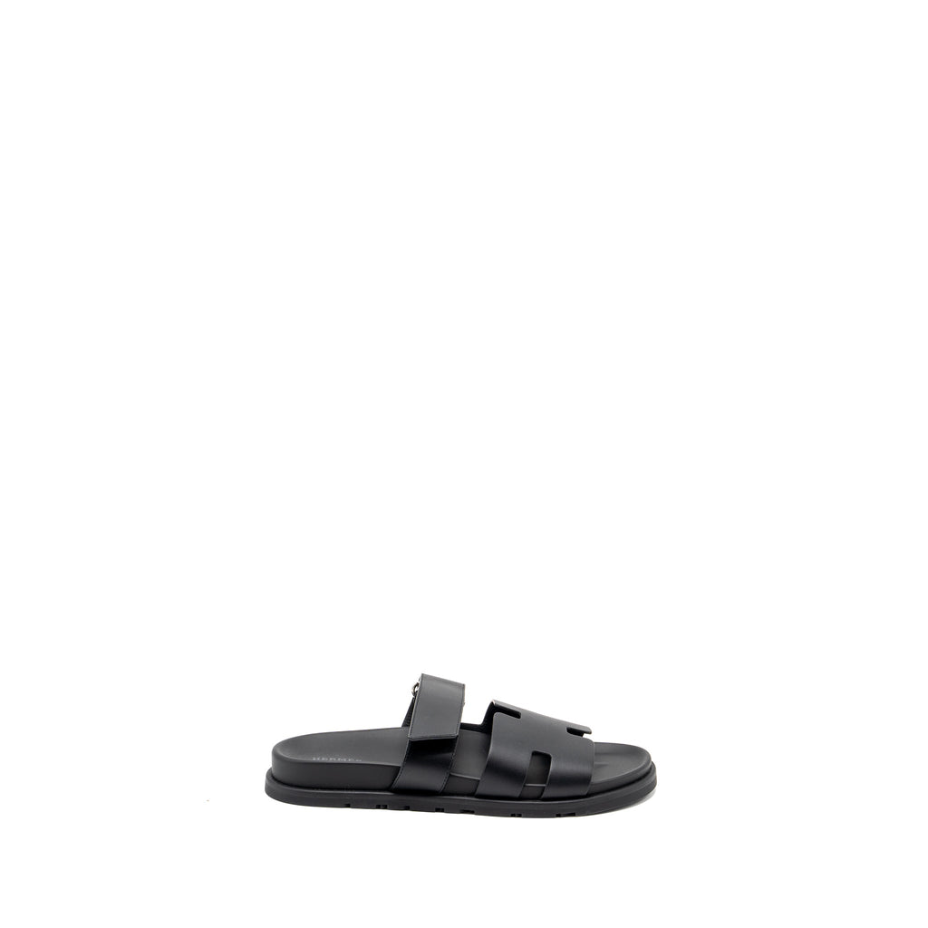 HERMES MEN'S CHYPRE SANDALS BLACK SHW