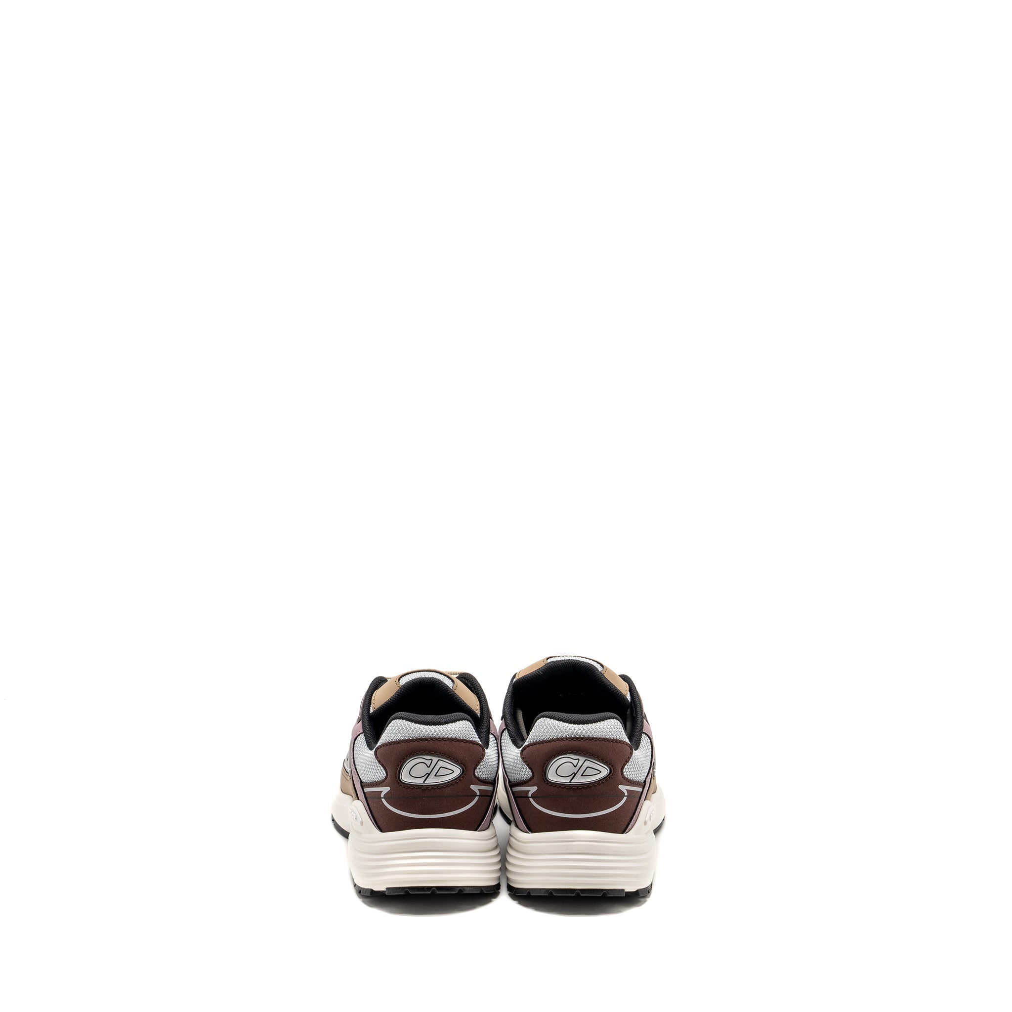DIOR B30 LOW TRAINERS TECHNICAL MESH/CALFSKIN GREY/BROWN