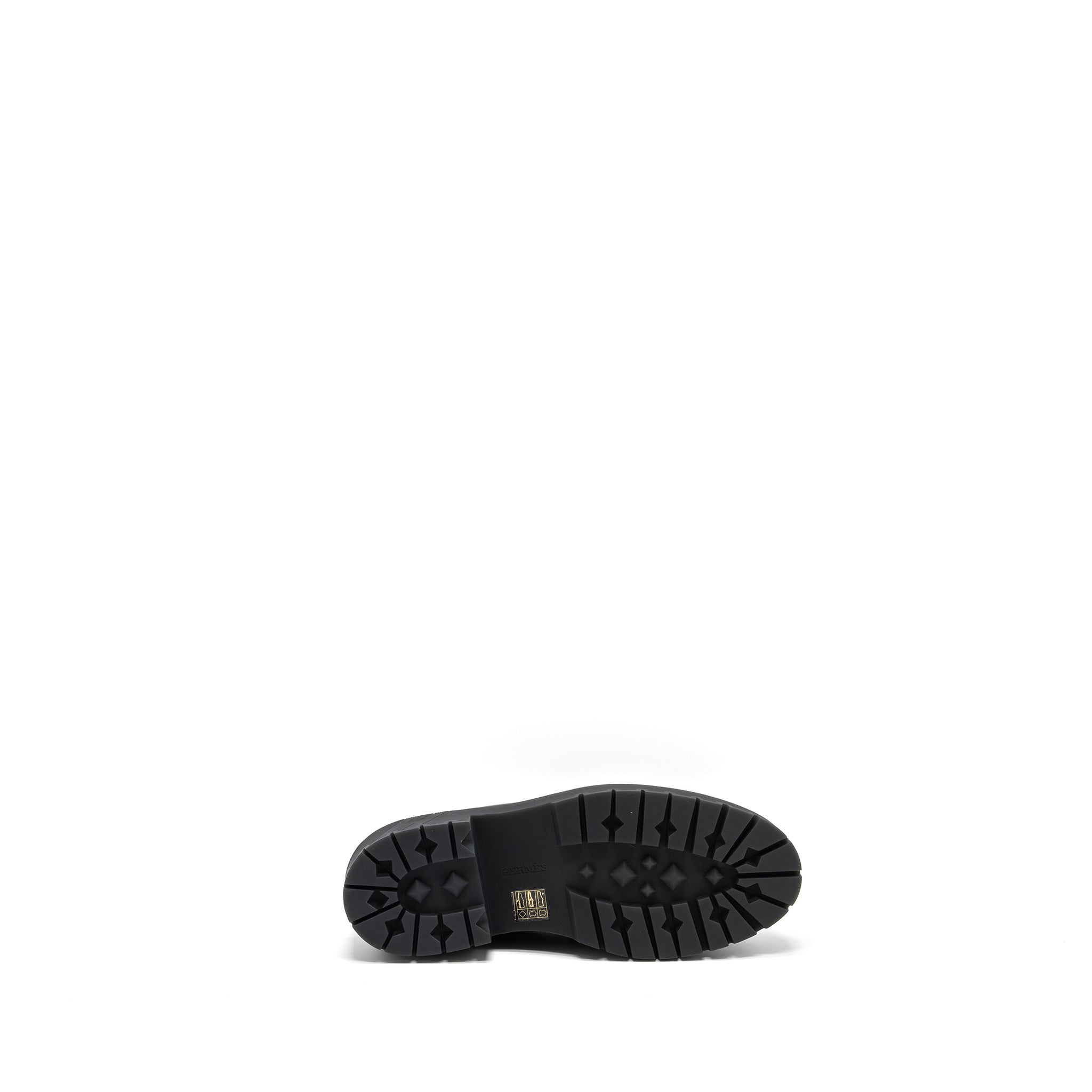 HERMES MOCASSINS HITCH LOAFER GLACÉD CALFSKIN BLACK
