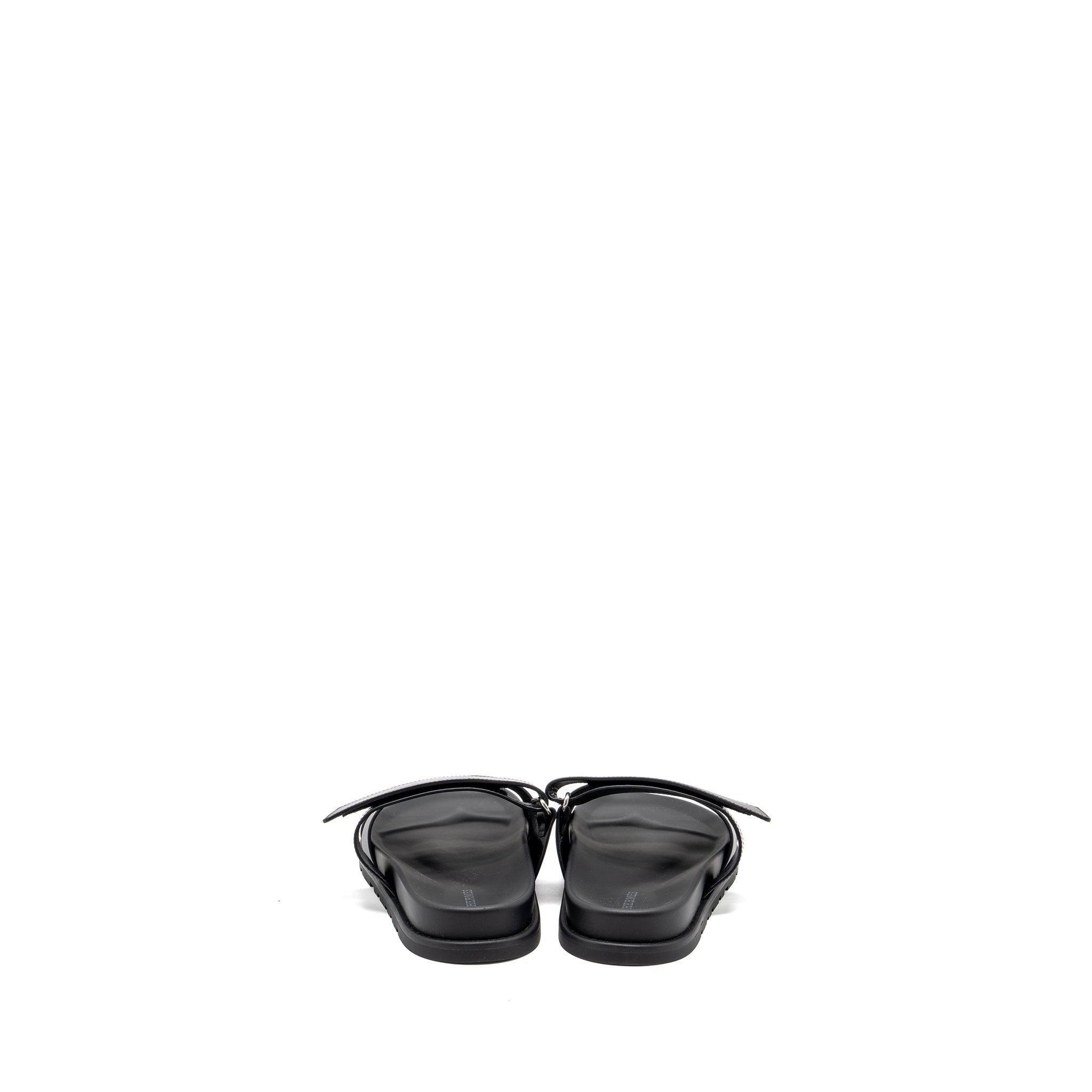 HERMES MEN'S CHYPRE SANDALS BLACK SHW