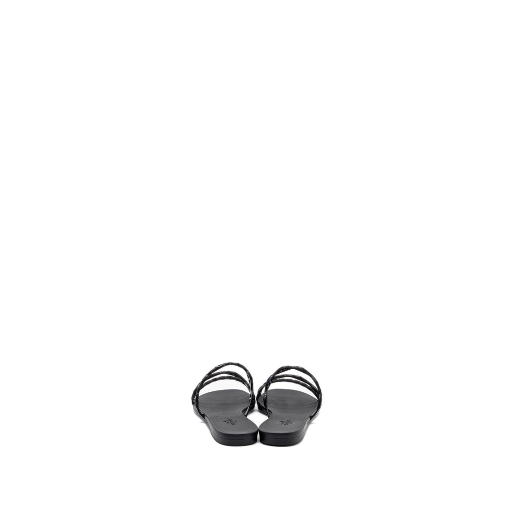 HERMES RIVAGE SANDALS RUBBER BLACK