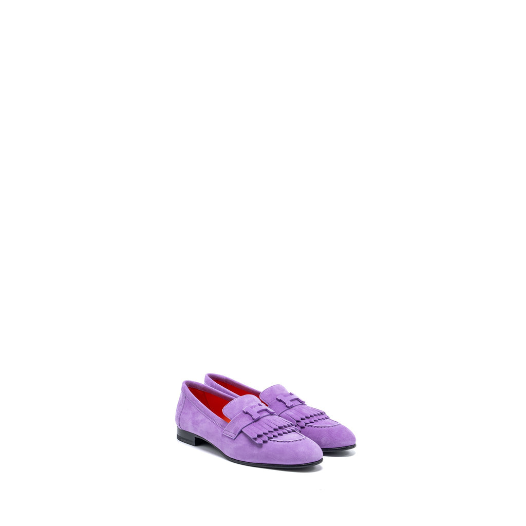 HERMES MOCASSINS ROYAL LOAFER SUEDE PURPLE