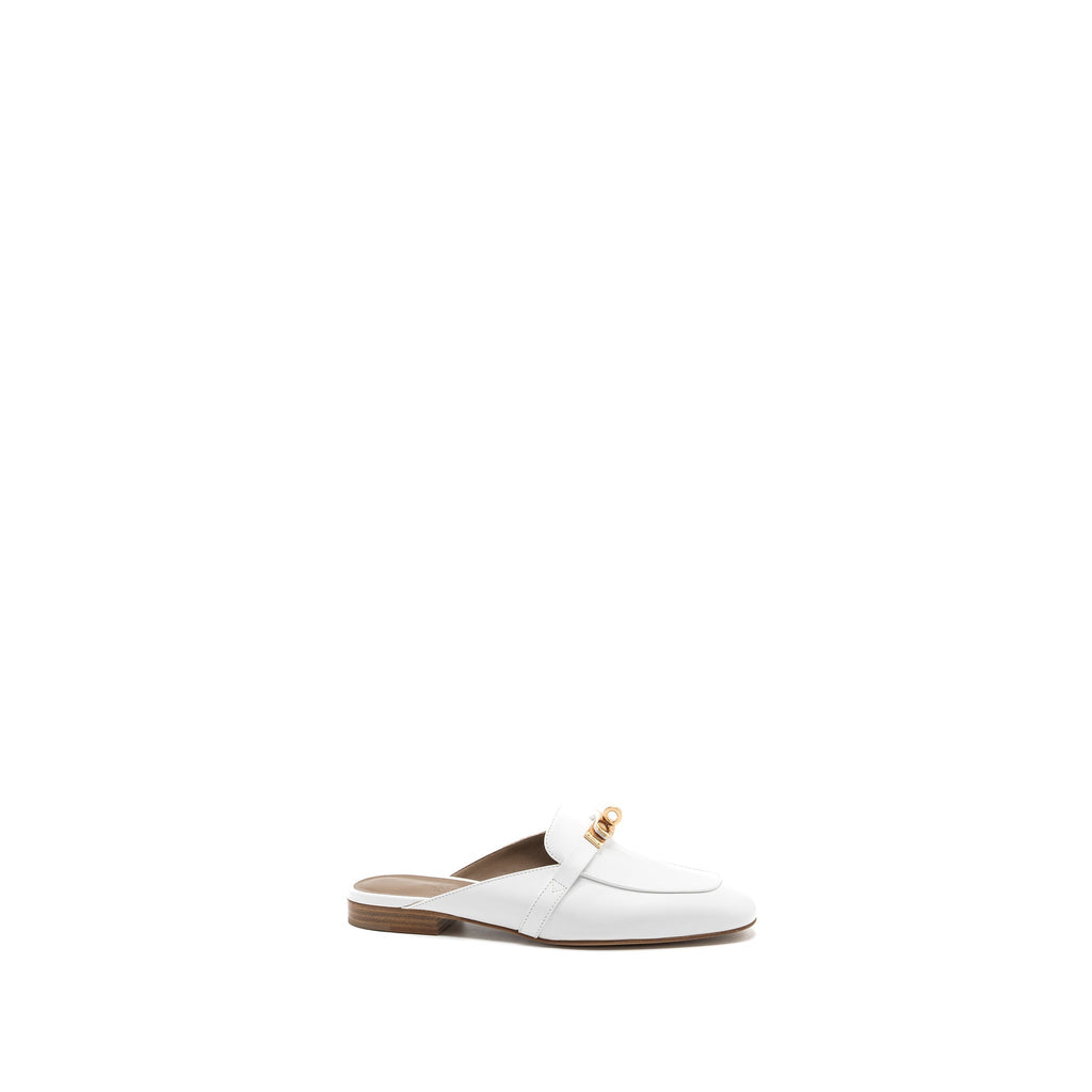 HERMES OZ MULE CALFSKIN BLANC RGHW