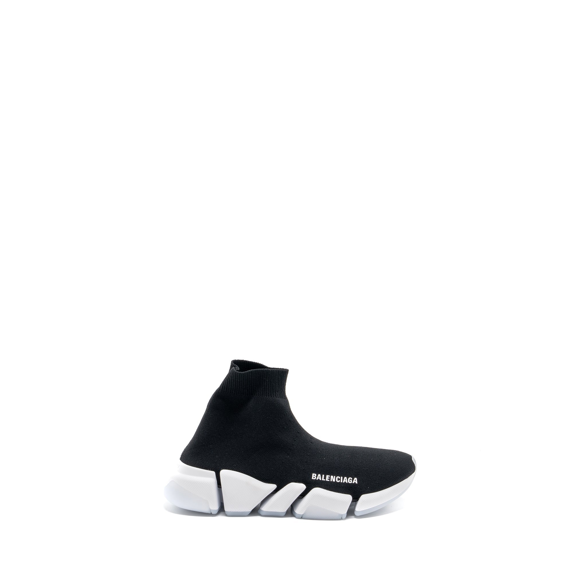 BALENCIAGA SPEED . RECYCLED KNIT SNEAKERS BLACK/WHITE