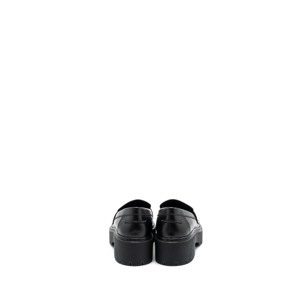 HERMES MOCASSINS HITCH LOAFER GLACÉD CALFSKIN BLACK