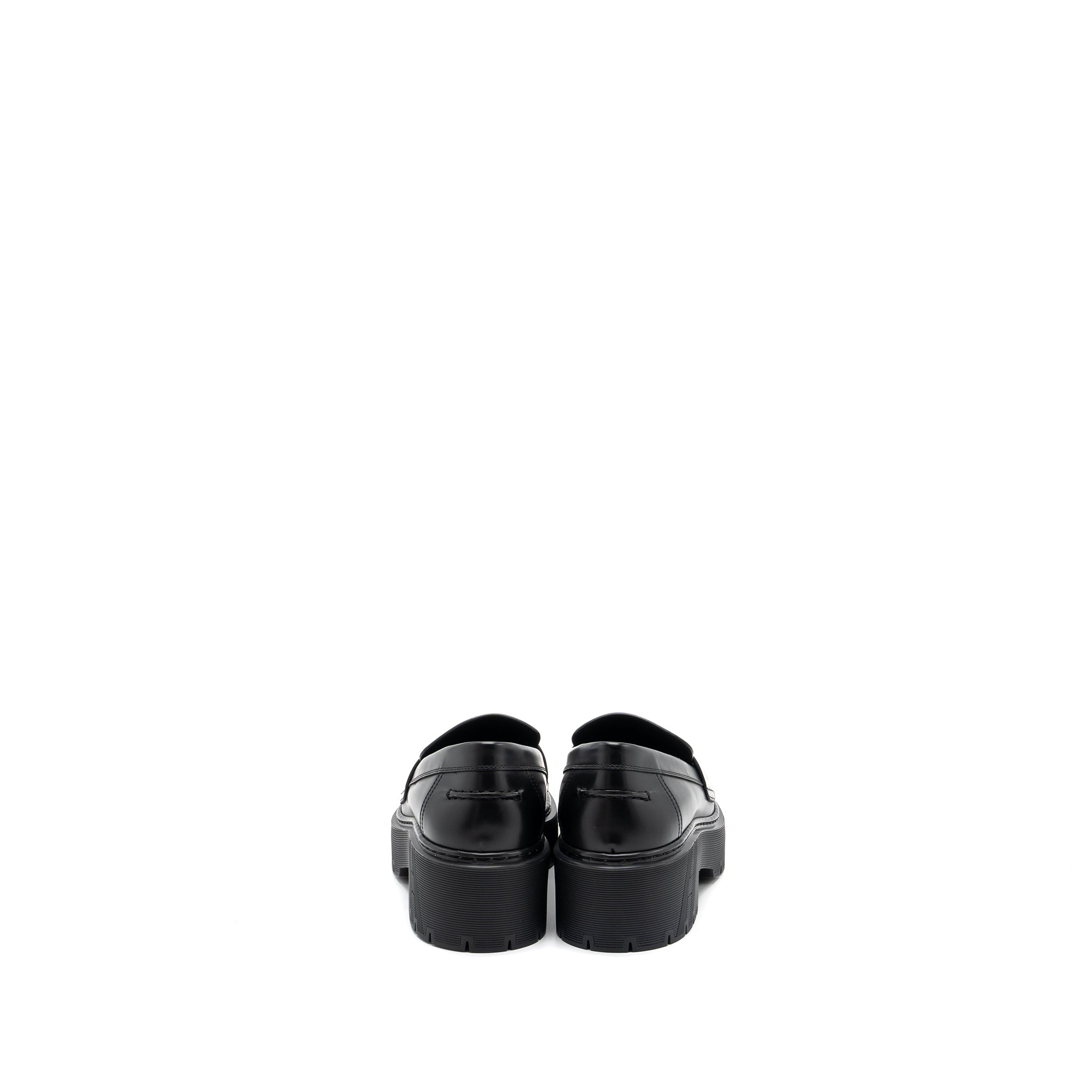HERMES MOCASSINS HITCH LOAFER GLACÉD CALFSKIN BLACK