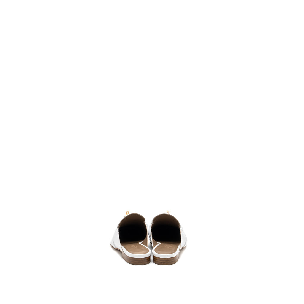 HERMES OZ MULE CALFSKIN BLANC RGHW