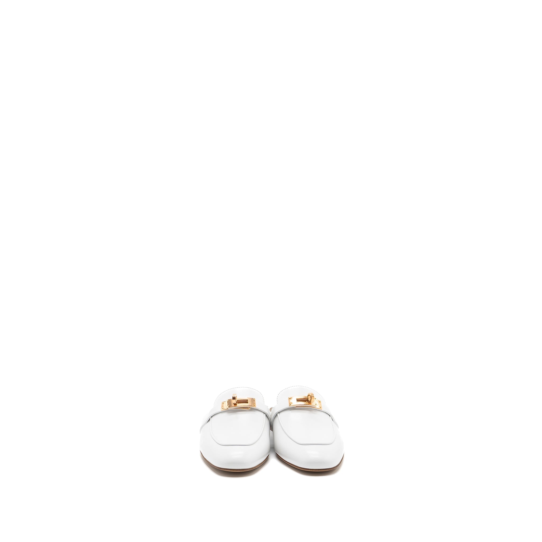 HERMES OZ MULE CALFSKIN BLANC RGHW
