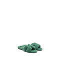 HERMES ORAN SANDAL SHEARLING VERT ANGLAIS