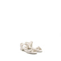 CHANEL RIBBON SANDALS LAMBSKIN WHITE