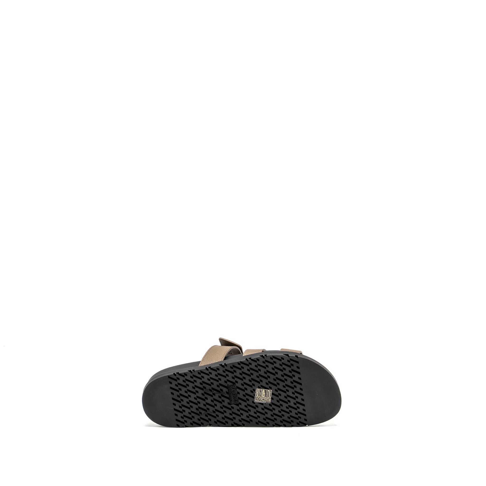 HERMES CHYPRE SANDALS EPSOM ETOUPE