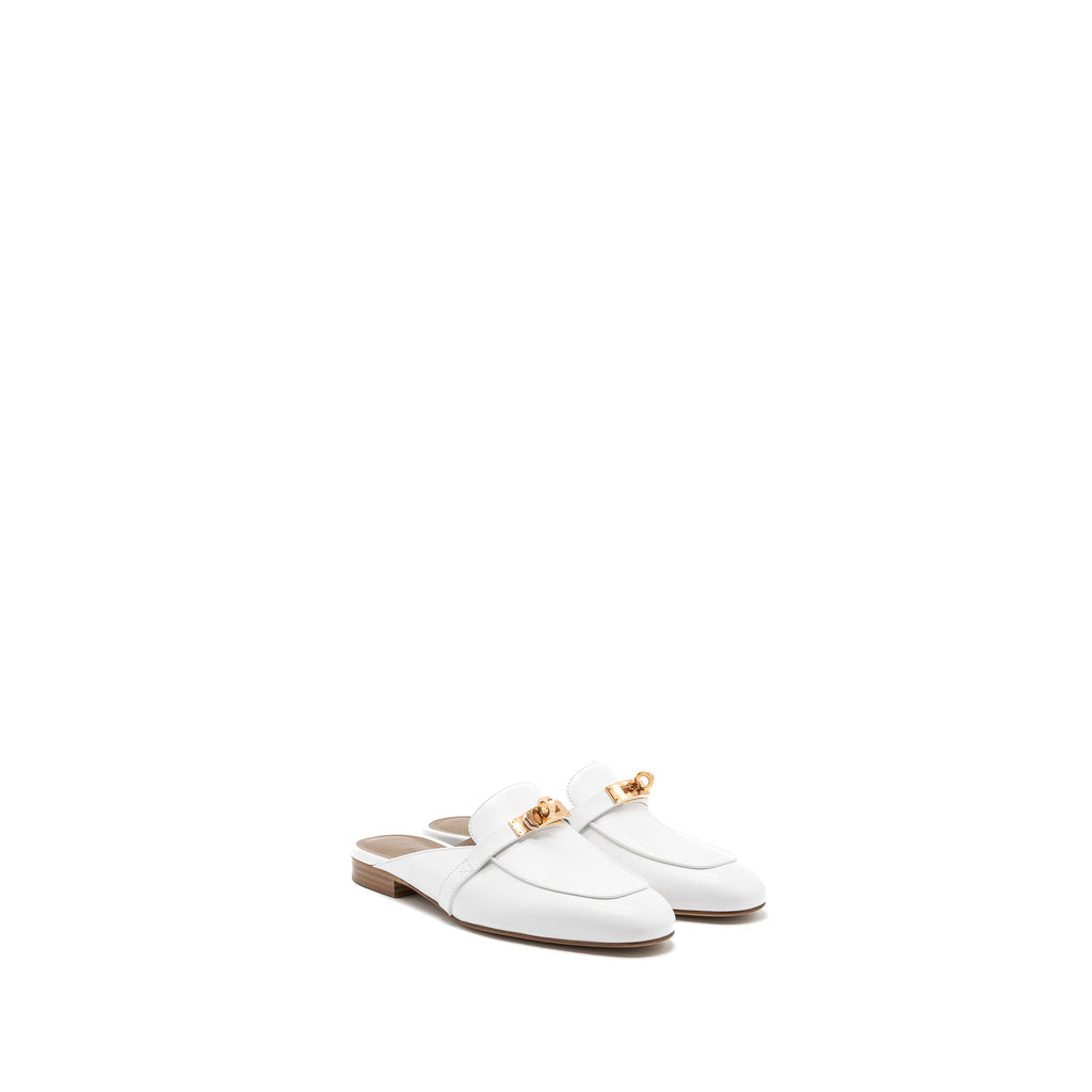HERMES OZ MULE CALFSKIN BLANC RGHW