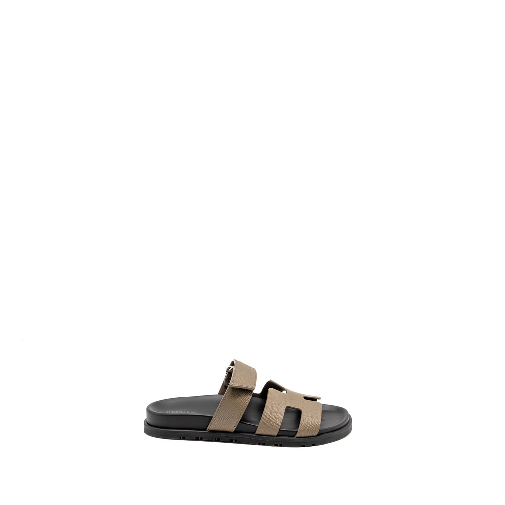 HERMES CHYPRE SANDALS EPSOM ETOUPE