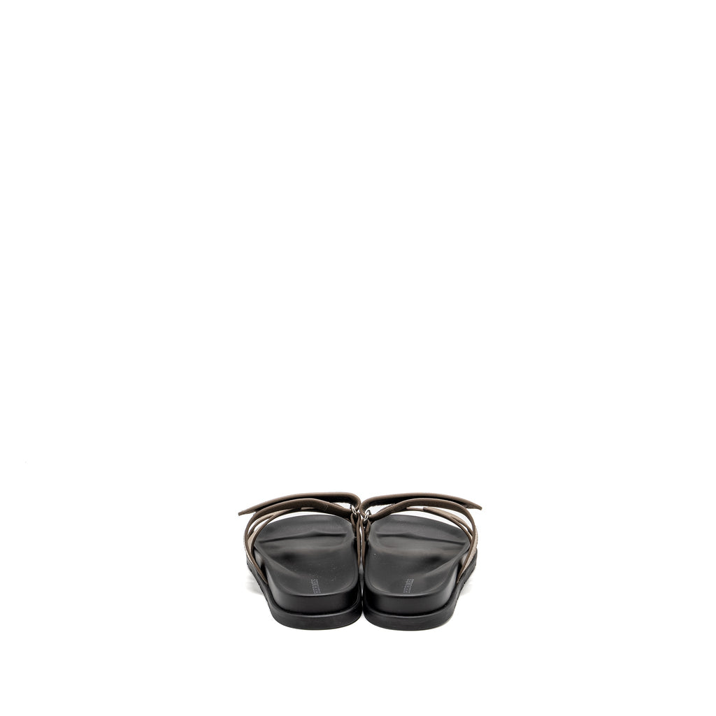 HERMES CHYPRE SANDALS EPSOM ETOUPE