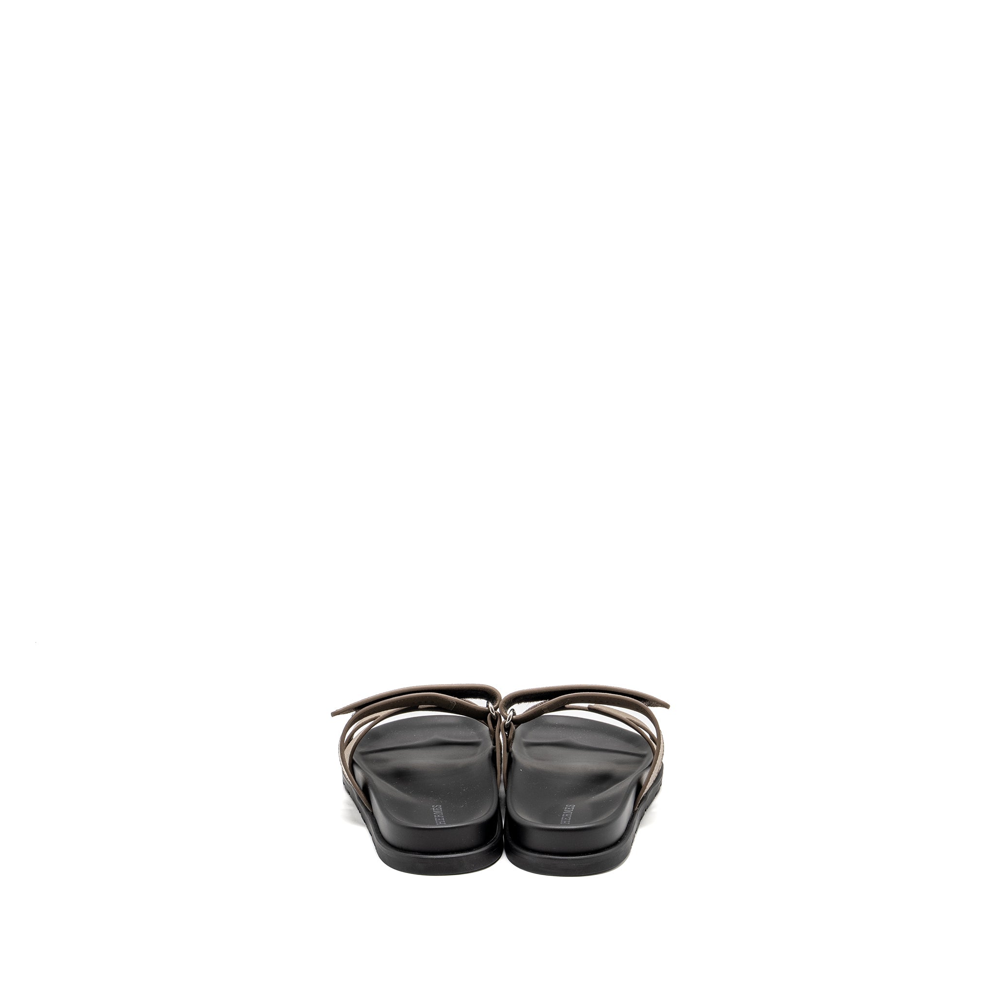 HERMES CHYPRE SANDALS EPSOM ETOUPE