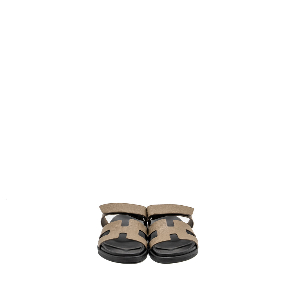 HERMES CHYPRE SANDALS EPSOM ETOUPE