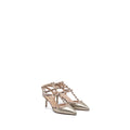 VALENTINO ROCKSTUD CAGED PUMP 65MM CALFSKIN GOLD