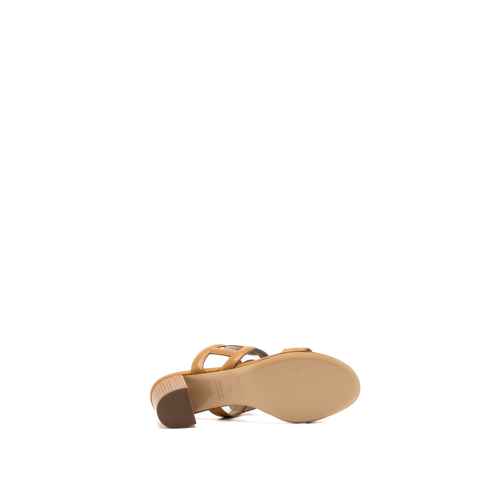 HERMES BIKINI SANDAL NAPPA LEATHER BEIGE DORE
