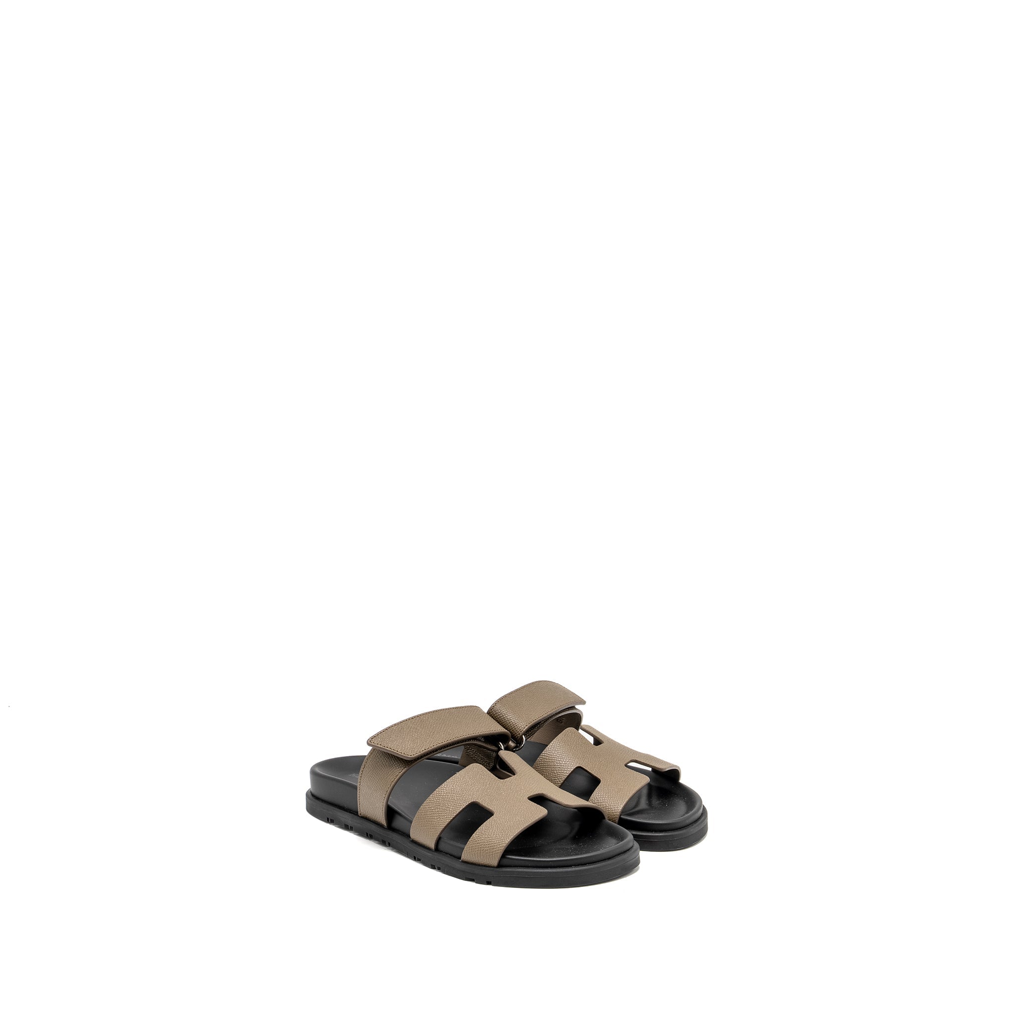 HERMES CHYPRE SANDALS EPSOM ETOUPE