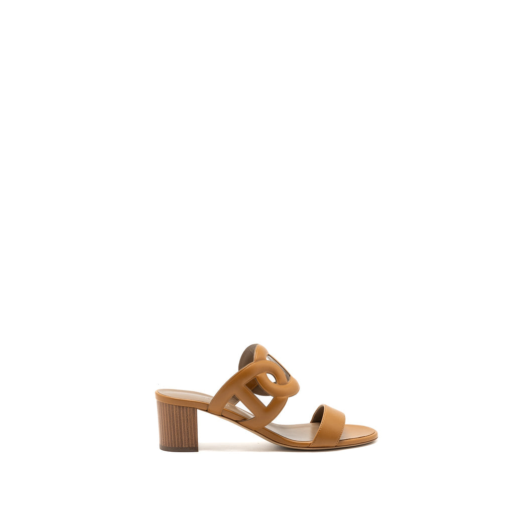 HERMES BIKINI SANDAL NAPPA LEATHER BEIGE DORE