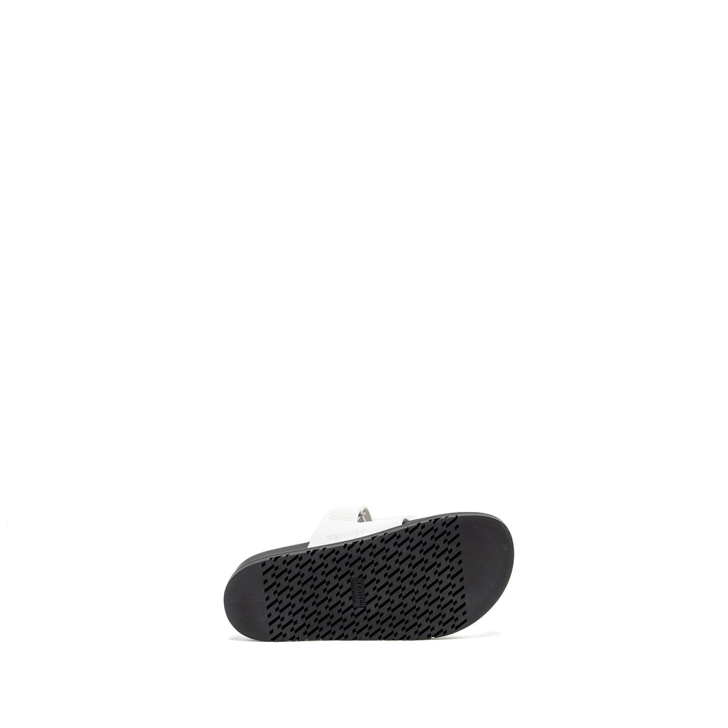 HERMES CHYPRE SANDALS CALFSKIN WHITE / BLACK