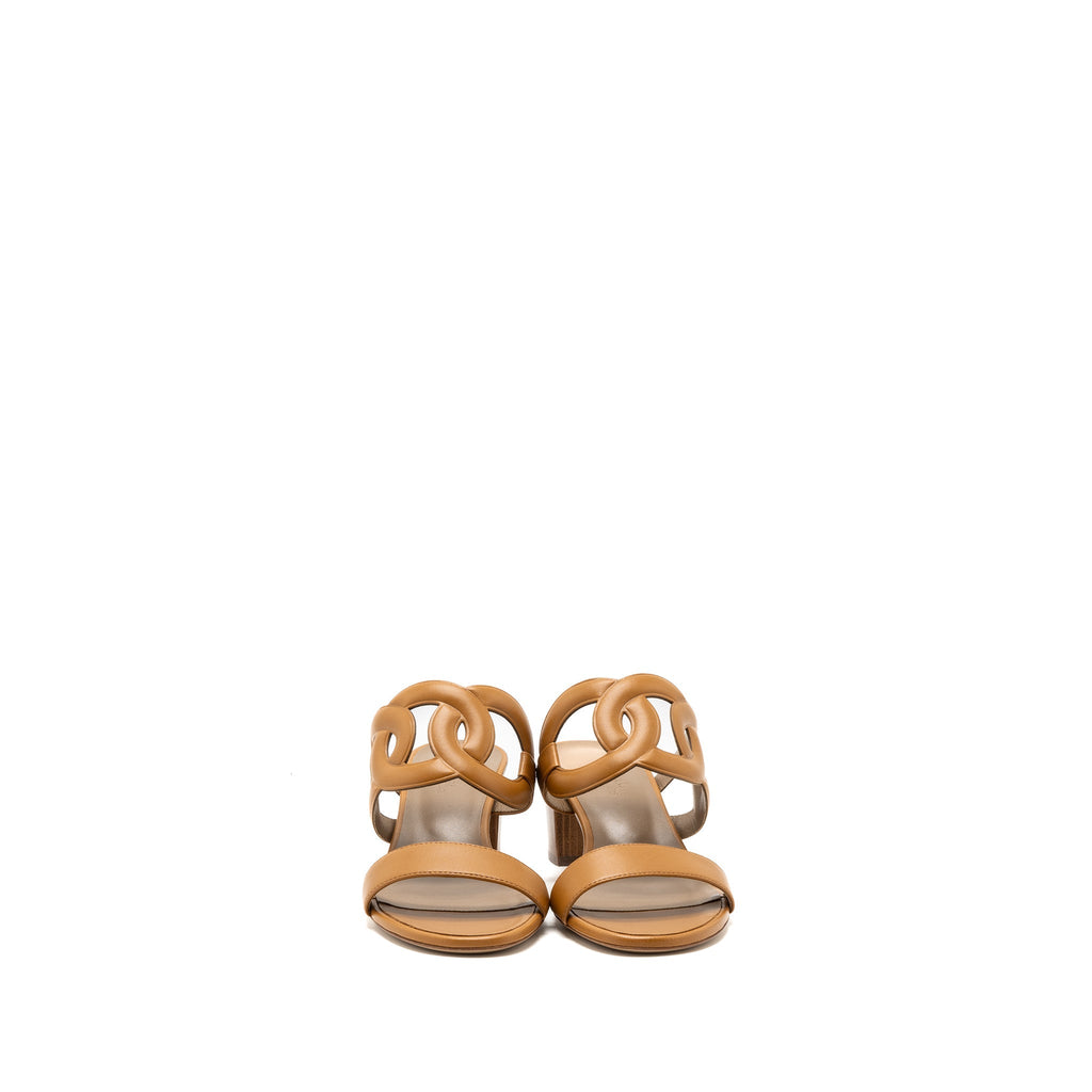 HERMES BIKINI SANDAL NAPPA LEATHER BEIGE DORE