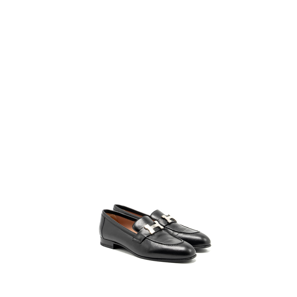 HERMES PARIS LOAFER GOATSKIN BLACK SHW