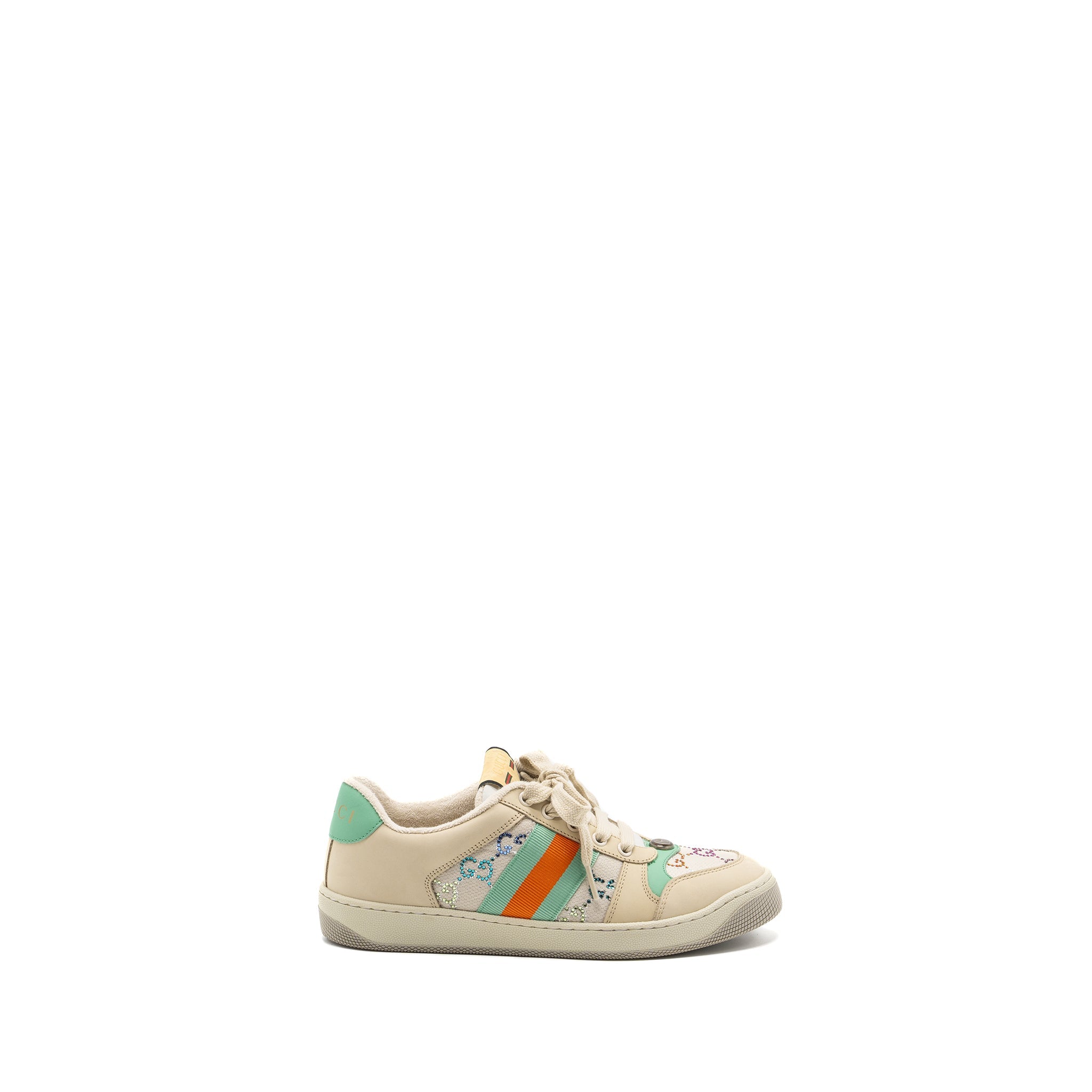 GUCCI SNEAKER LEATHER/FABRIC/CRYSTAL MULTICOLOUR