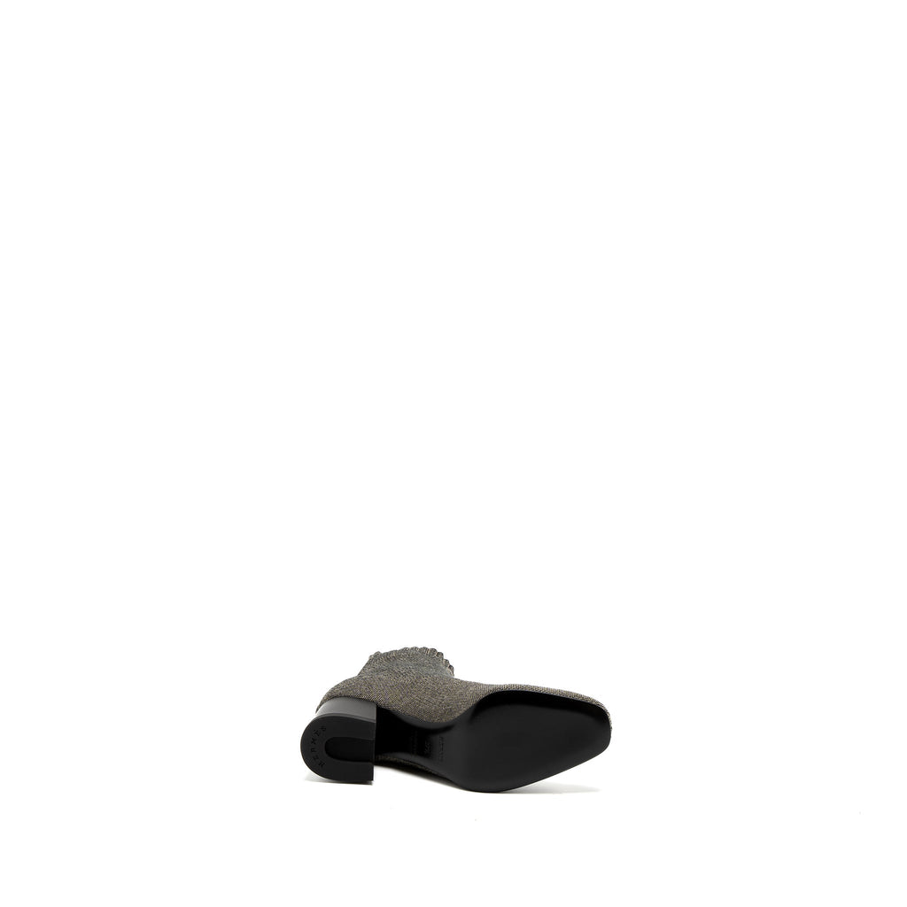 HERMES GOLFER ANKLE BOOT CALFSKIN NOCCIOLA/BLACK