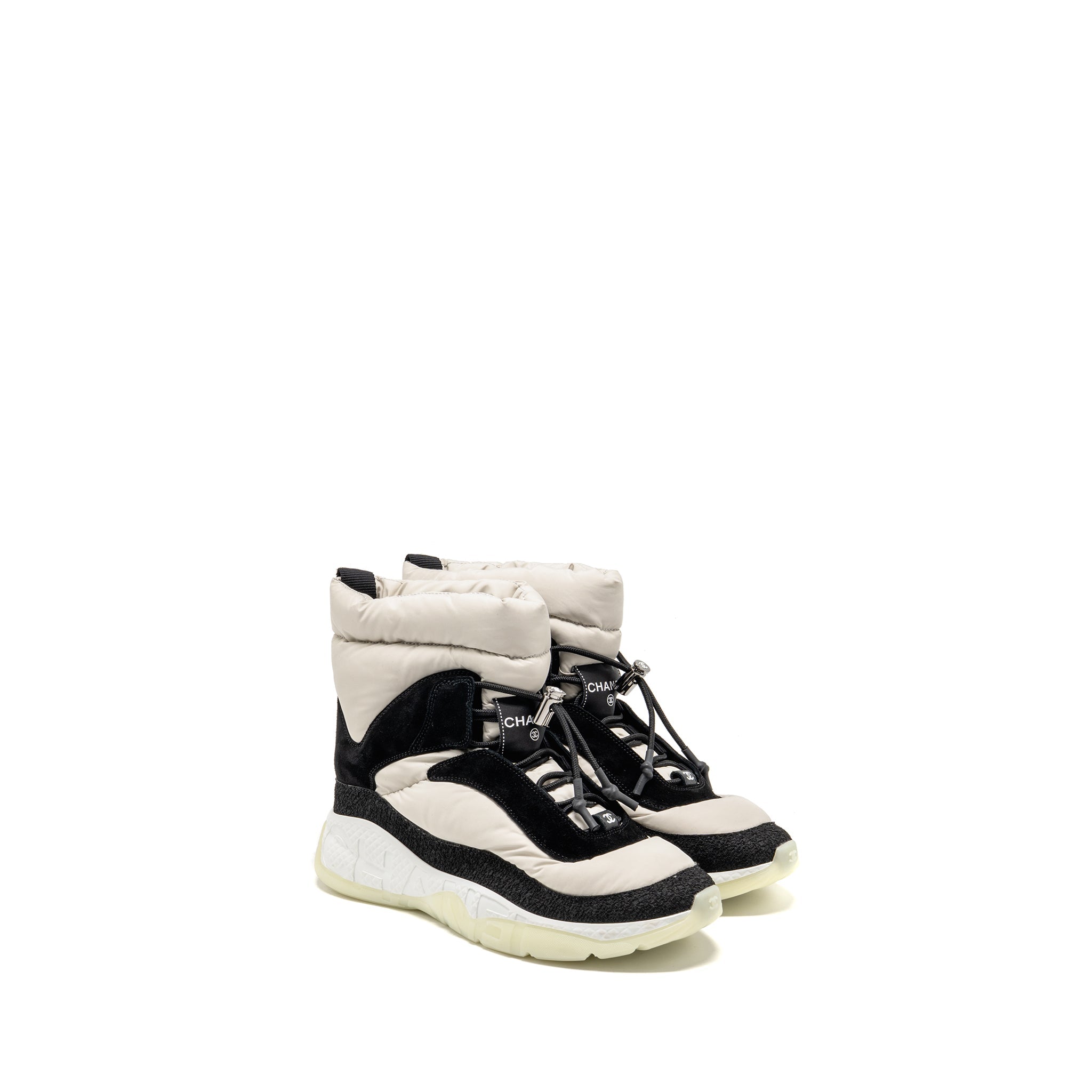 CHANEL SPORTY ANKLE BOOTS NYLON/SUEDE MULTICOLOURED