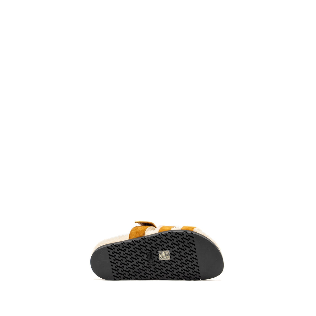 HERMES CHYPRE SANDALS CHÈVRE GOATSKIN /SHEARLING NATUREL / ECRU