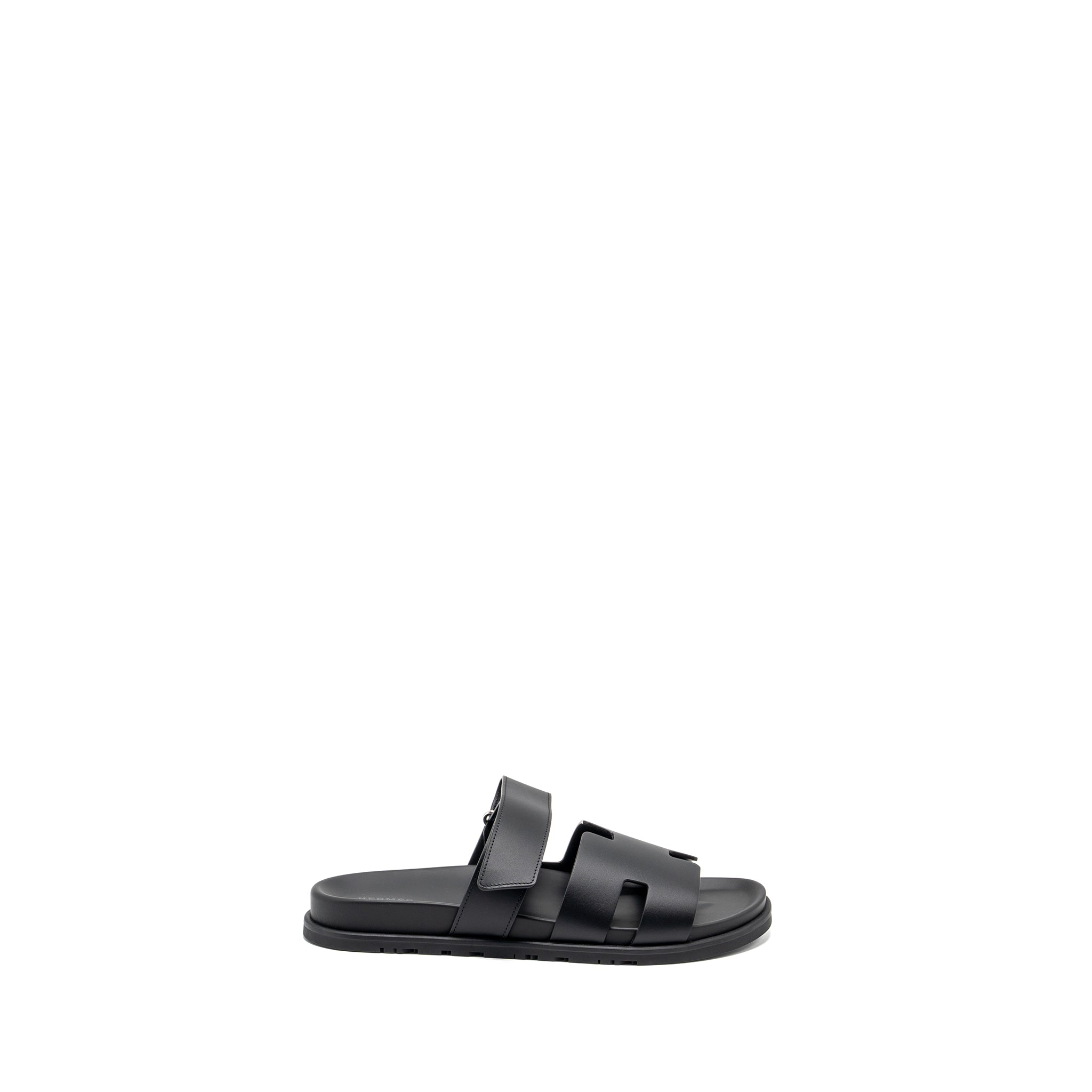 HERMES CHYPRE SANDALS BLACK