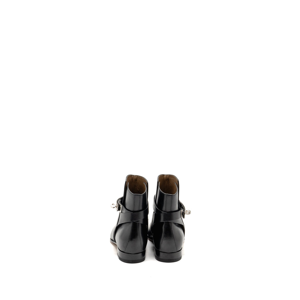 HERMES NEO ANKLE BOOTS CALFSKIN BLACK SHW