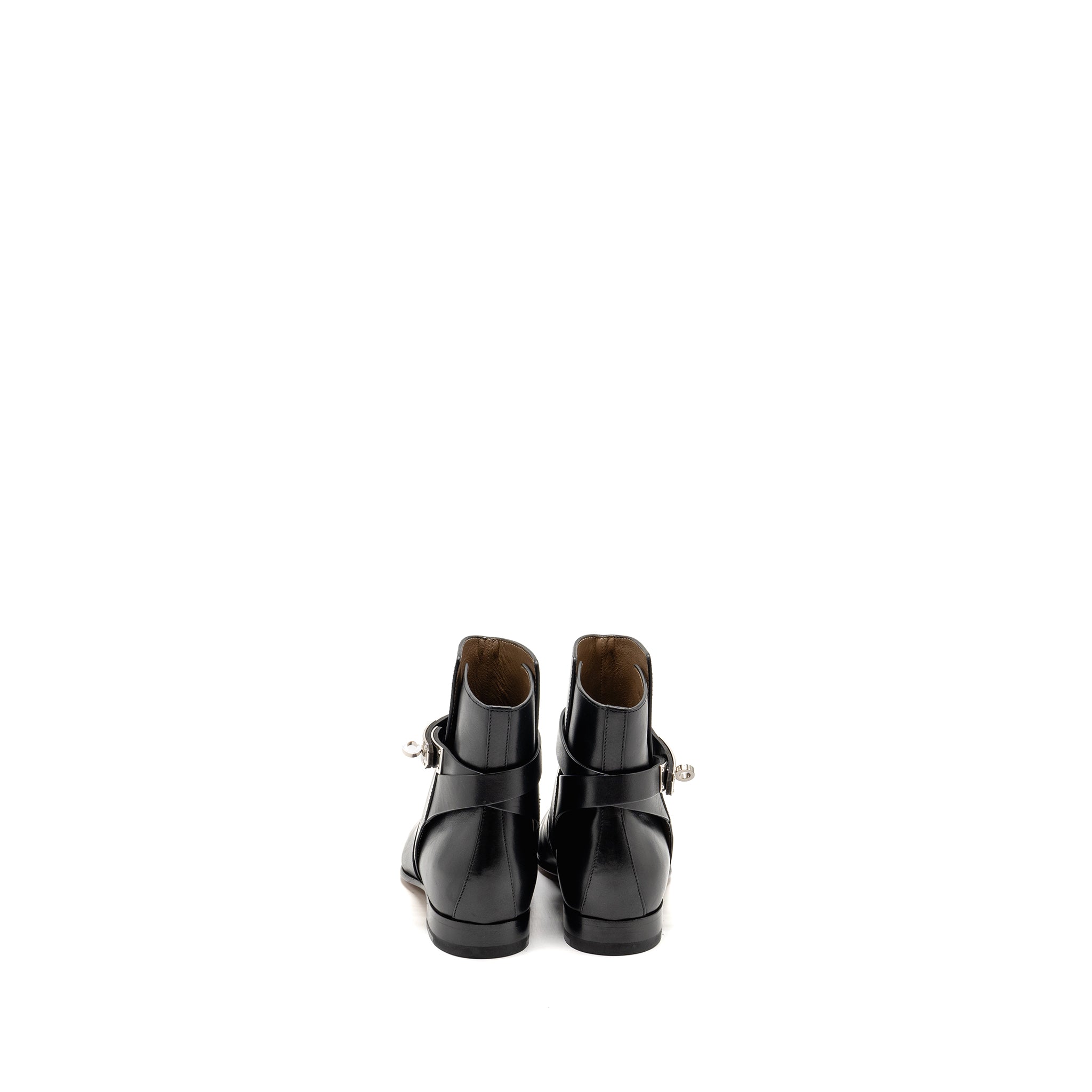 HERMES NEO ANKLE BOOTS CALFSKIN BLACK SHW