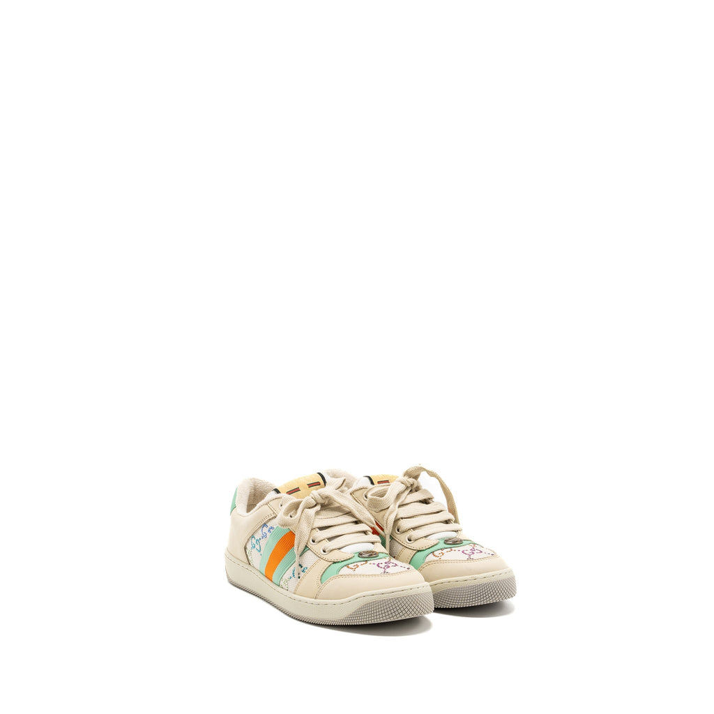 GUCCI SNEAKER LEATHER/FABRIC/CRYSTAL MULTICOLOUR