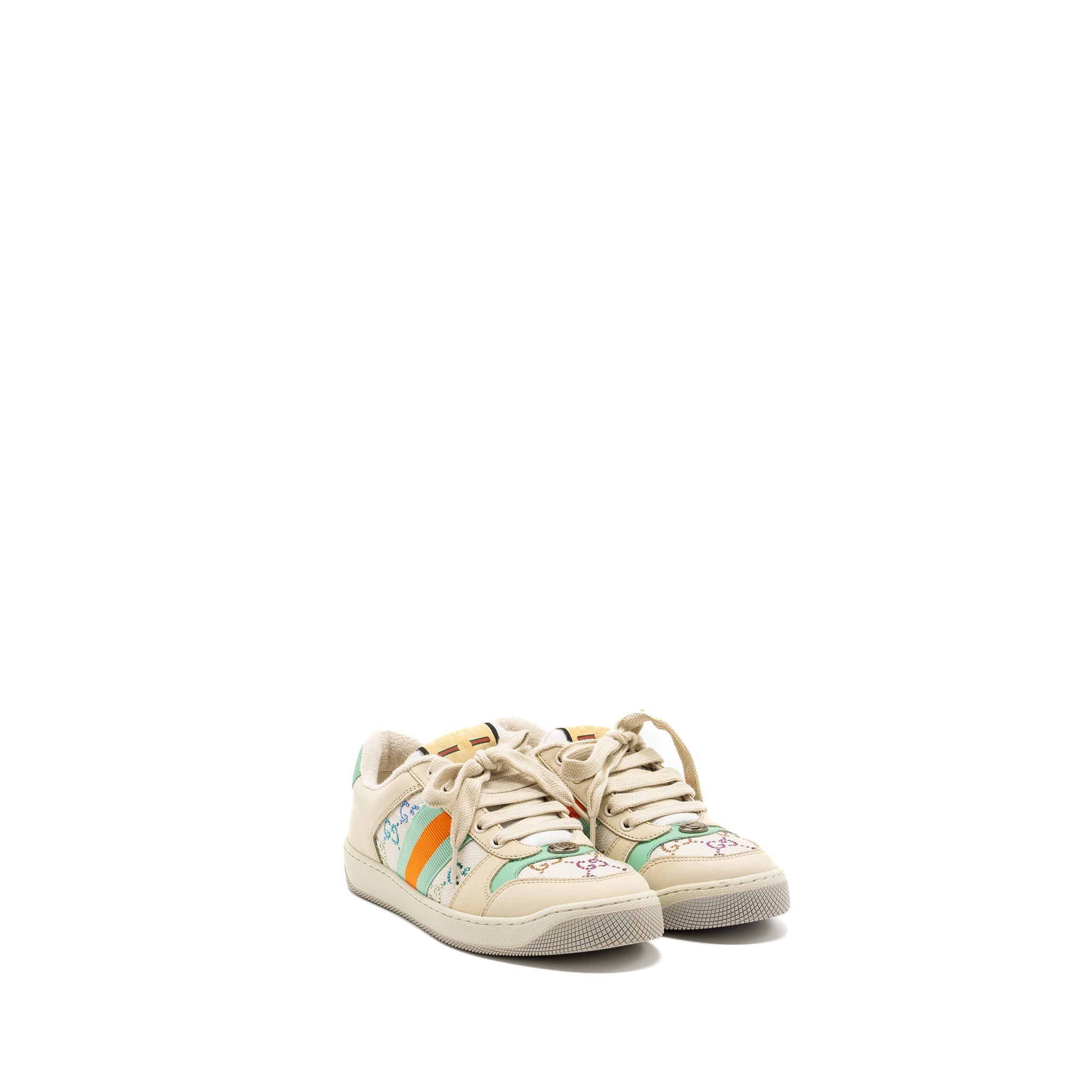GUCCI SNEAKER LEATHER/FABRIC/CRYSTAL MULTICOLOUR
