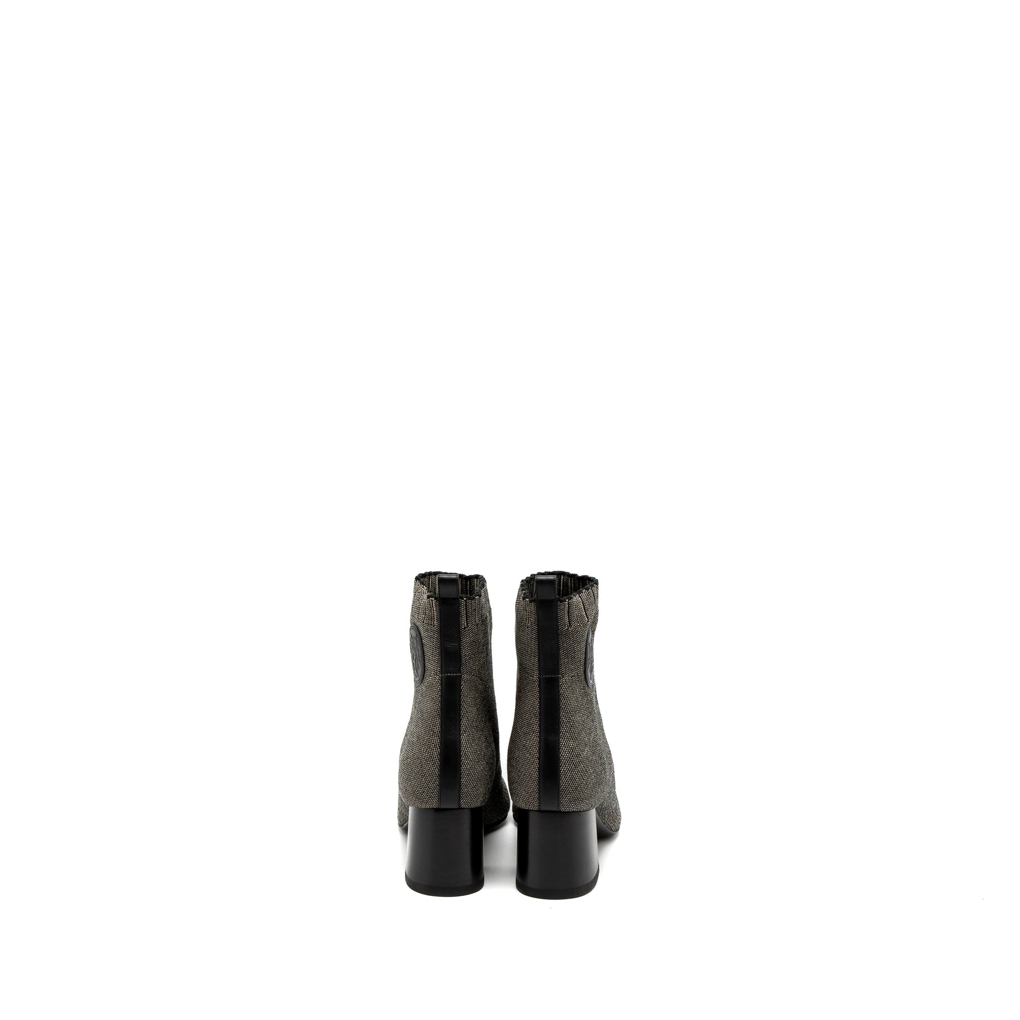 HERMES GOLFER ANKLE BOOT CALFSKIN NOCCIOLA/BLACK