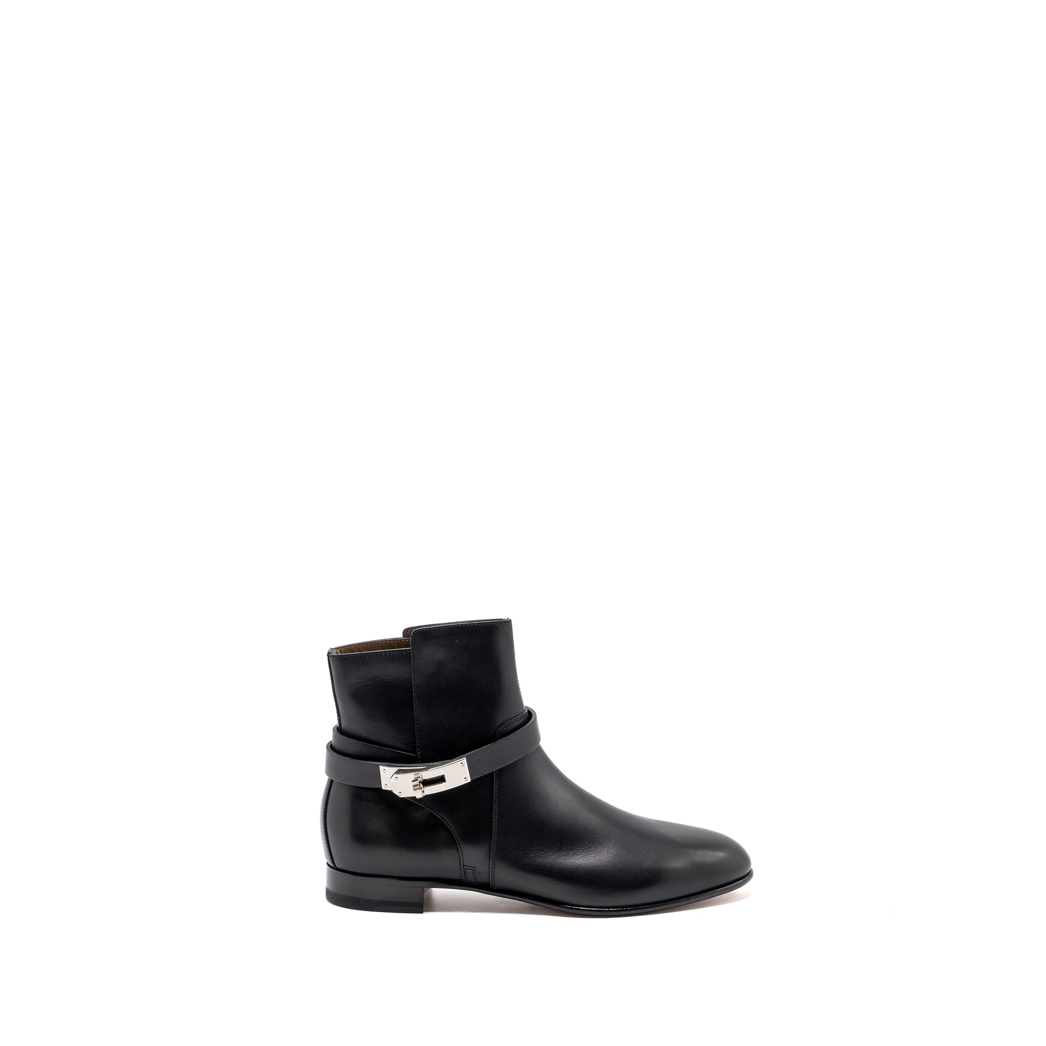 HERMES NEO ANKLE BOOTS CALFSKIN BLACK SHW