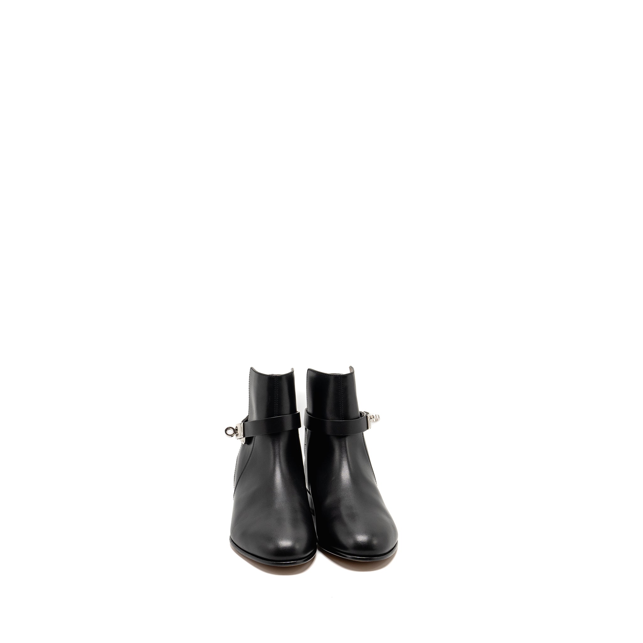 HERMES NEO ANKLE BOOTS CALFSKIN BLACK SHW