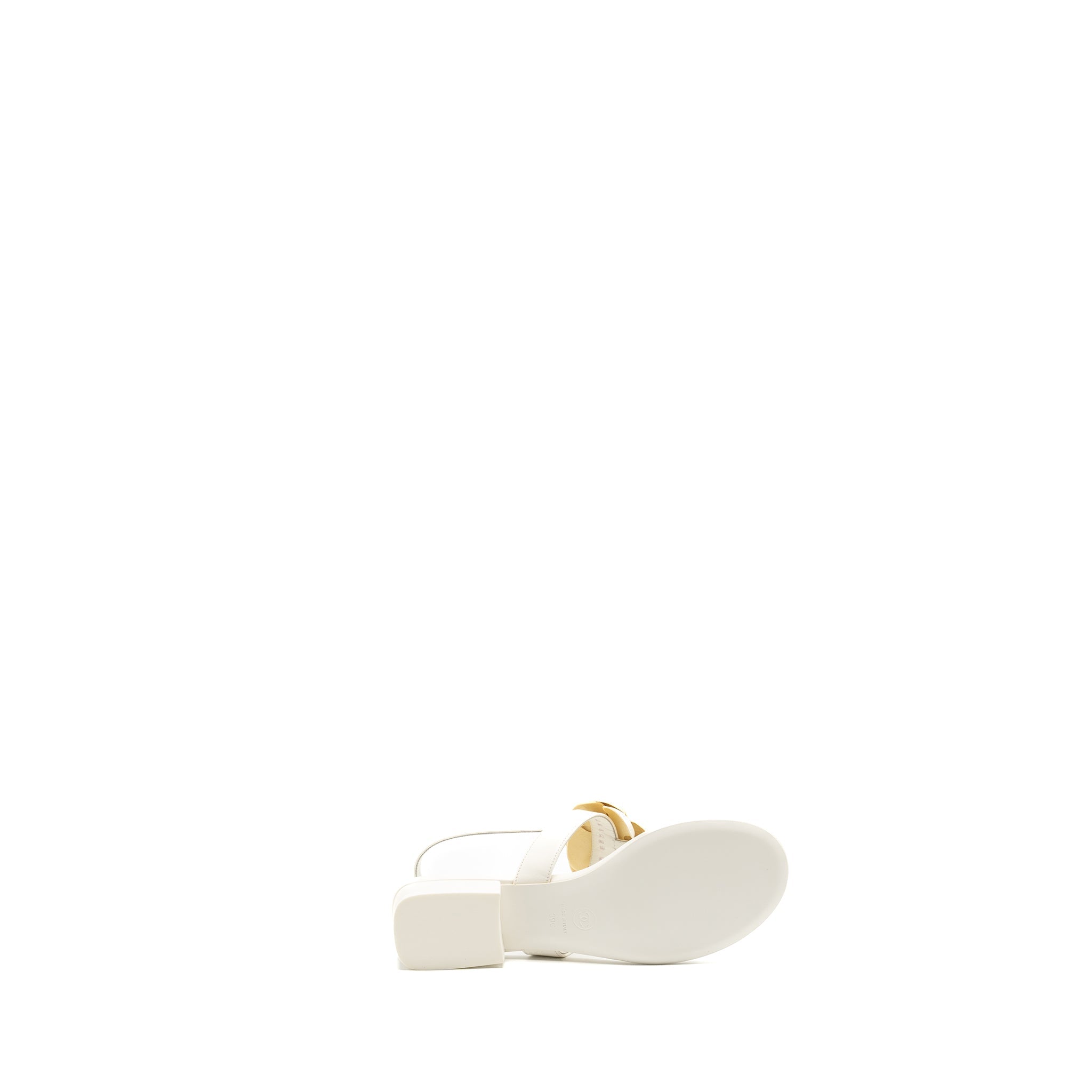 CHANEL CAMELLIA SANDALS WHITE