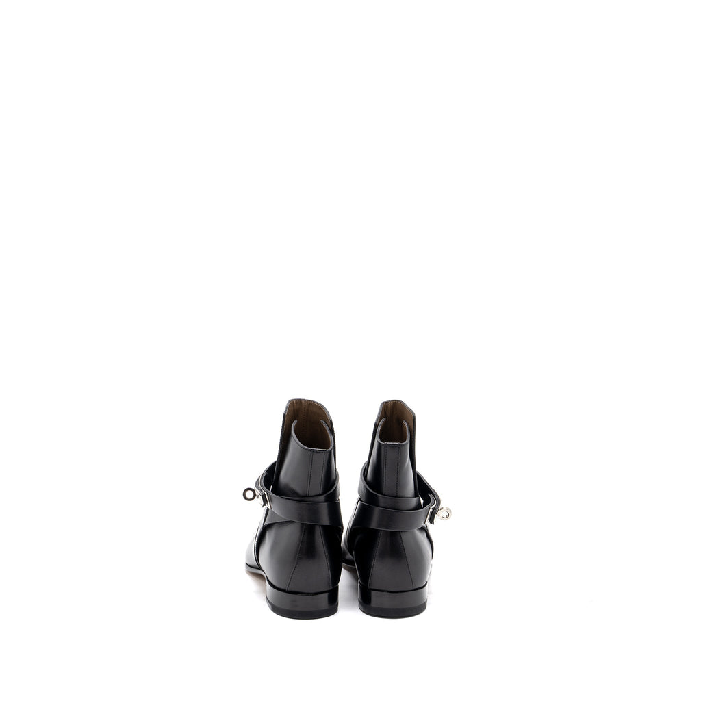 HERMES NEO ANKLE BOOTS CALFSKIN BLACK SHW
