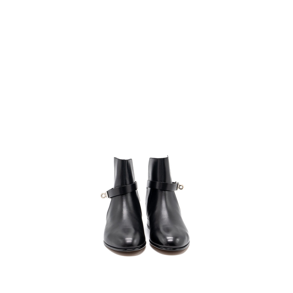 HERMES NEO ANKLE BOOTS CALFSKIN BLACK SHW