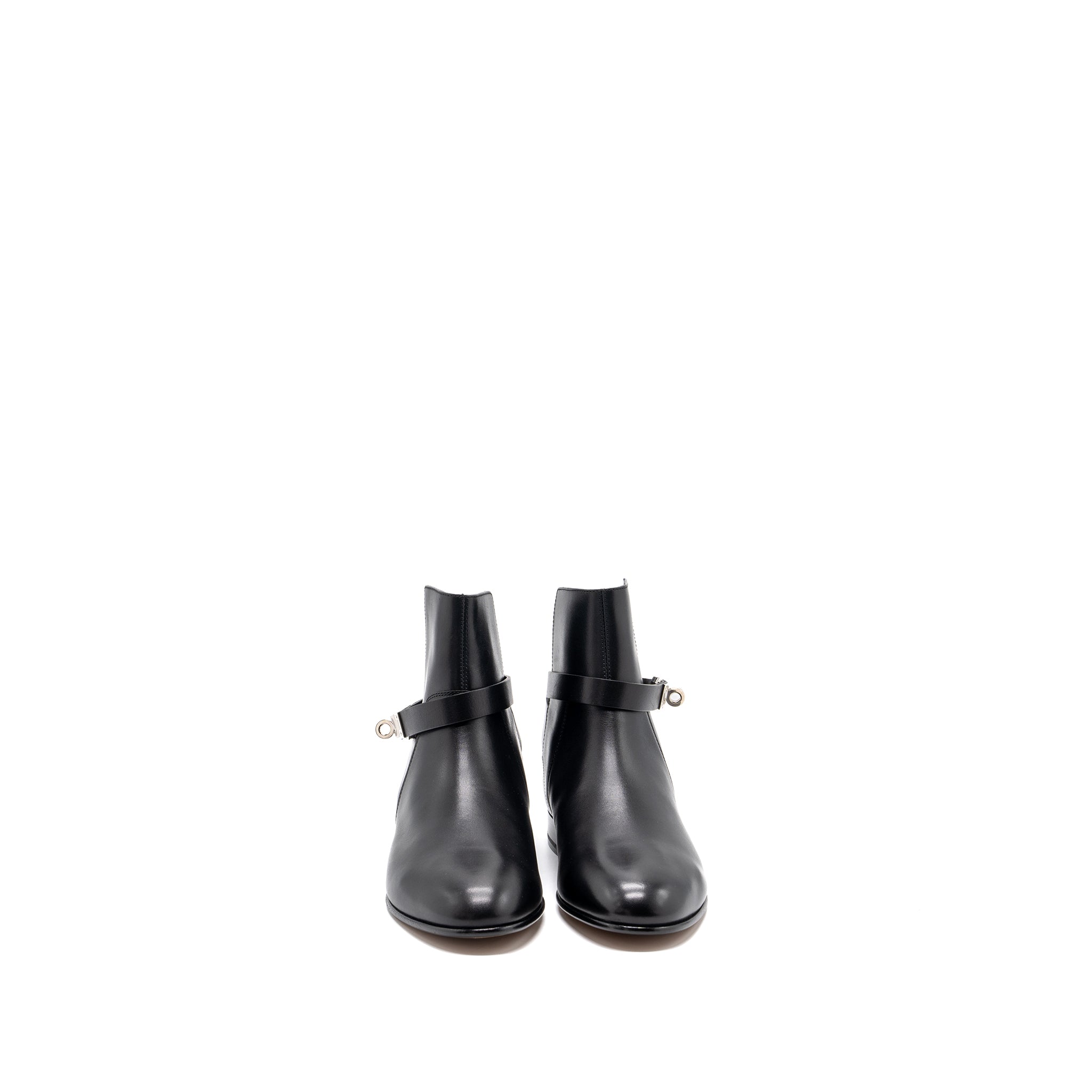 HERMES NEO ANKLE BOOTS CALFSKIN BLACK SHW
