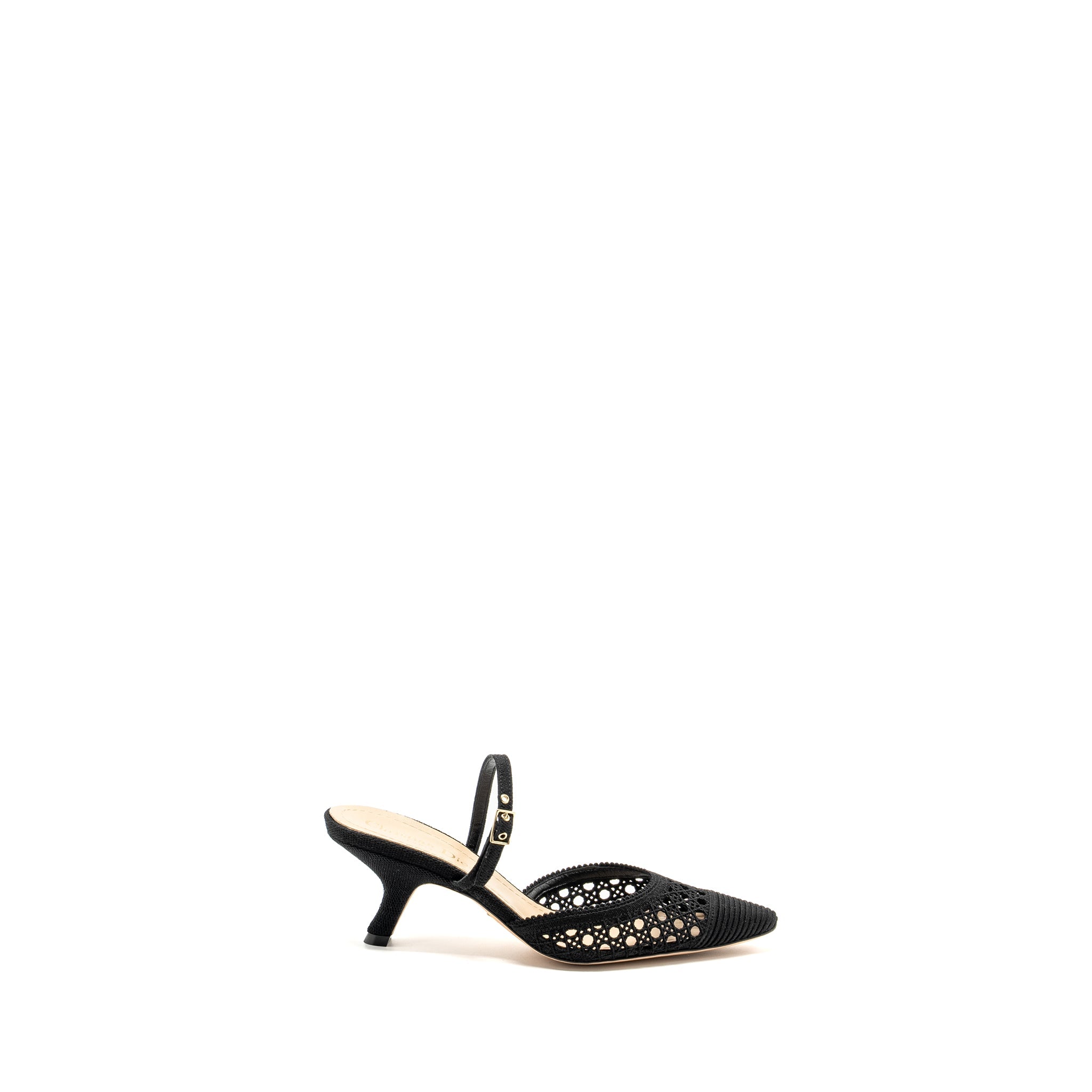 DIOR CAPTURE MULE SANDALS CANNAGE BLACK